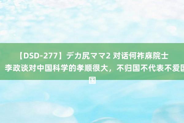 【DSD-277】デカ尻ママ2 对话何祚庥院士：李政谈对中国科学的孝顺很大，不归国不代表不爱国