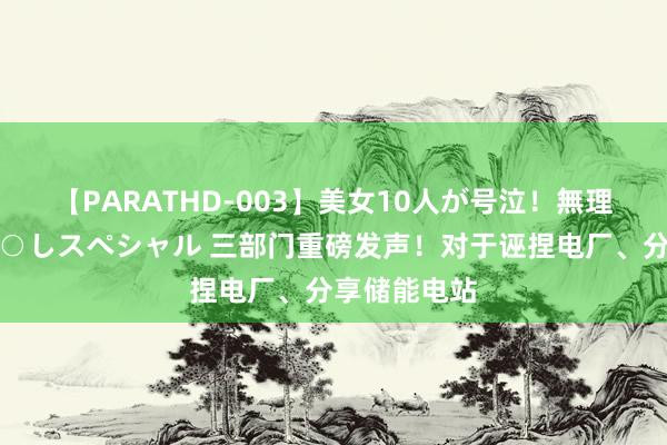 【PARATHD-003】美女10人が号泣！無理やり連続中○しスペシャル 三部门重磅发声！对于诬捏电厂、分享储能电站