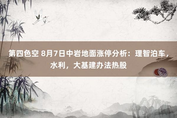 第四色空 8月7日中岩地面涨停分析：理智泊车，水利，大基建办法热股