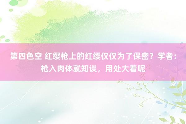 第四色空 红缨枪上的红缨仅仅为了保密？学者：枪入肉体就知谈，用处大着呢