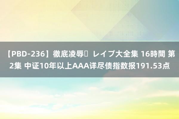 【PBD-236】徹底凌辱・レイプ大全集 16時間 第2集 中证10年以上AAA详尽债指数报191.53点