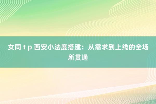 女同 t p 西安小法度搭建：从需求到上线的全场所贯通