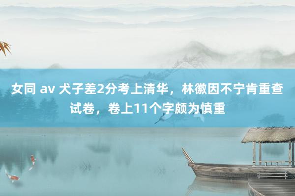 女同 av 犬子差2分考上清华，林徽因不宁肯重查试卷，卷上11个字颇为慎重