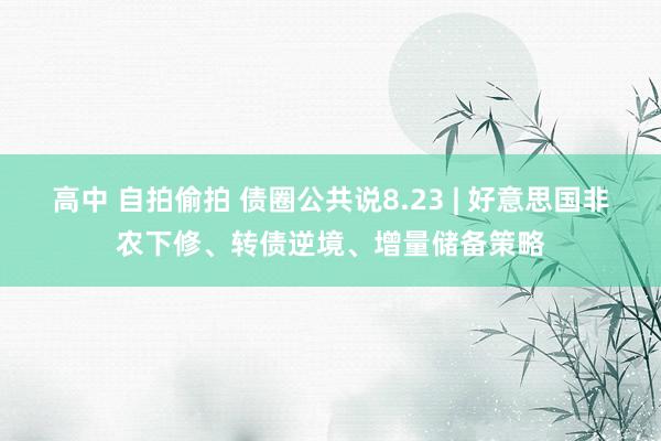 高中 自拍偷拍 债圈公共说8.23 | 好意思国非农下修、转债逆境、增量储备策略