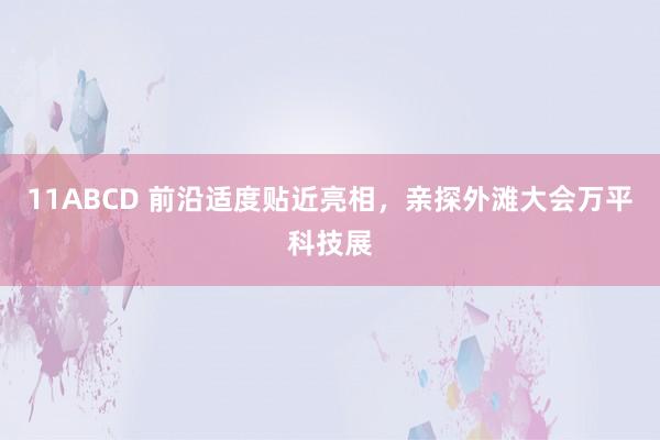 11ABCD 前沿适度贴近亮相，亲探外滩大会万平科技展