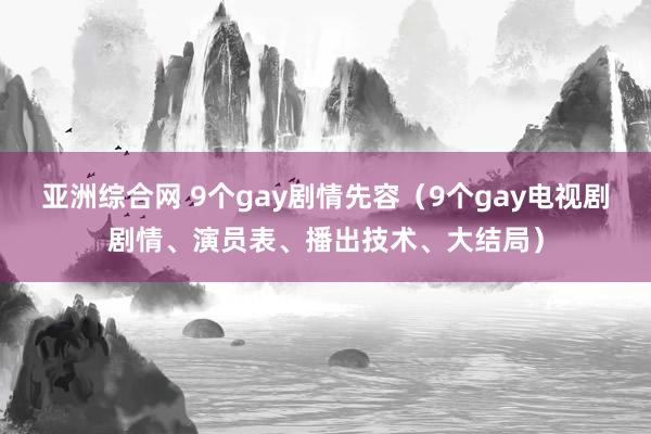 亚洲综合网 9个gay剧情先容（9个gay电视剧剧情、演员表、播出技术、大结局）