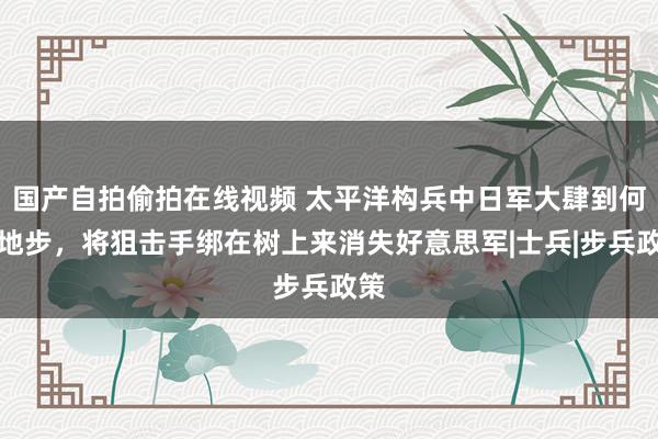 国产自拍偷拍在线视频 太平洋构兵中日军大肆到何种地步，将狙击手绑在树上来消失好意思军|士兵|步兵政策